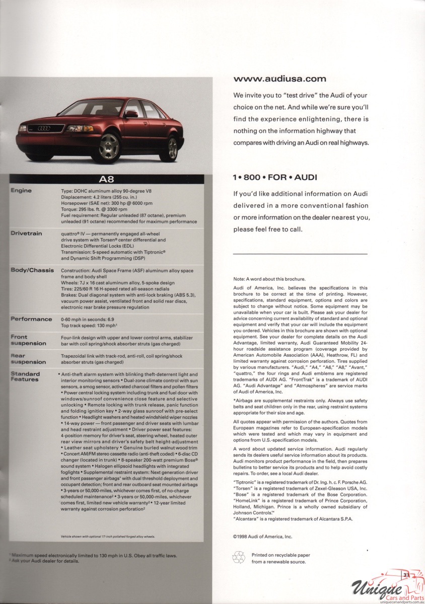 1999 Audi Brochure Page 19